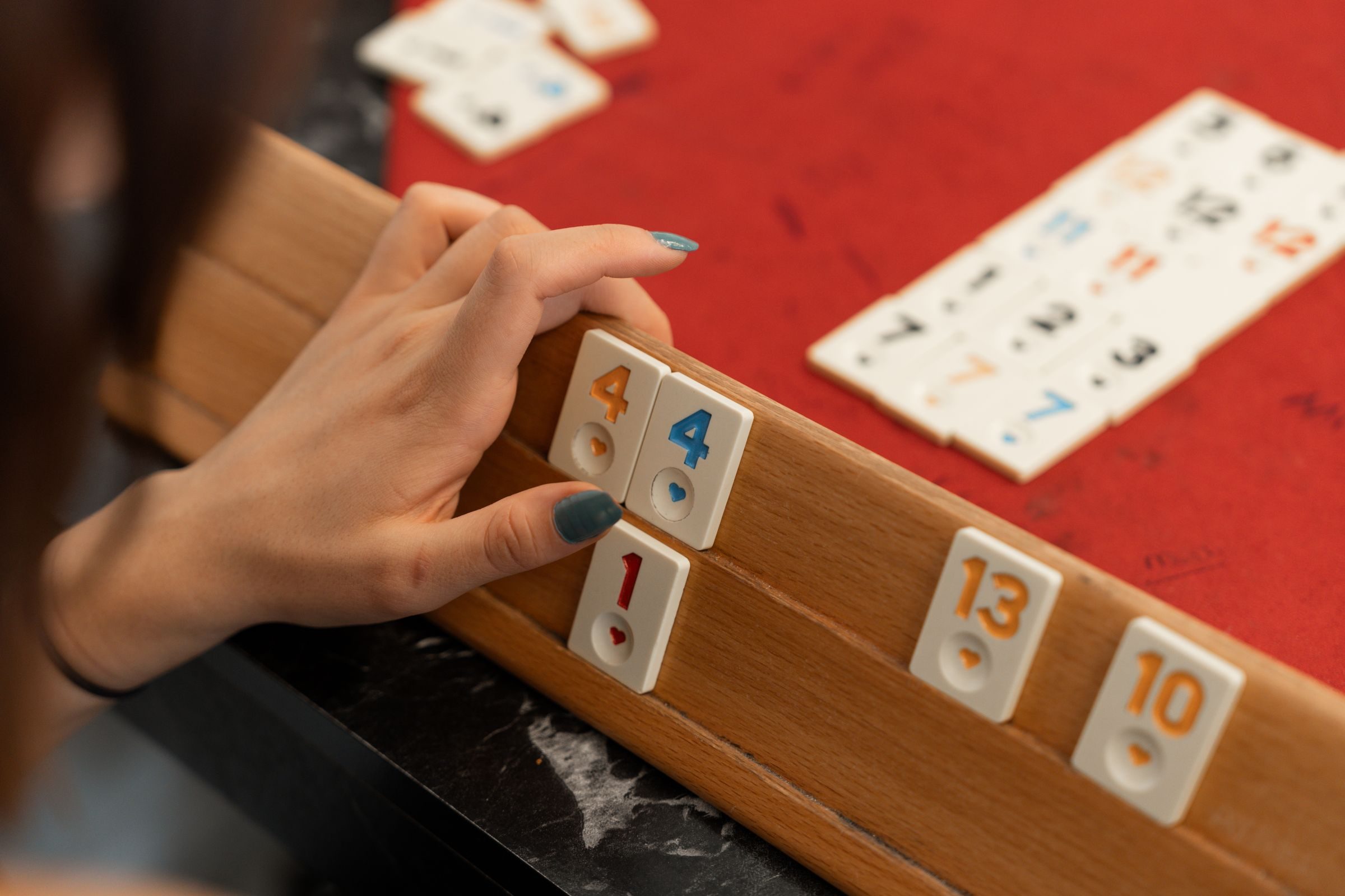 Tuiles numérotées d’un jeu de société